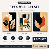 Set of 3 Premium Wall Art Photo Tiles – Modern Home Decor Sets 8x11