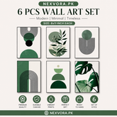 Set of 6 Premium Wall Art Photo Tiles – Modern Home Decor Sets 8x11