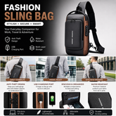 Premium Anti-Theft Sling Bag with Password Lock – High-Capacity Crossbody Shoulder Chest Pack with Smooth Zipper for Travel, Tech, and Daily Commuting