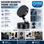 360° Rotating Magnetic Car Phone Holder – Strong Suction Dashboard Mount for All Smartphones