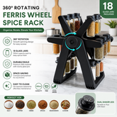 18 pcs Ferris Wheel Spice Rack 360° Rotating