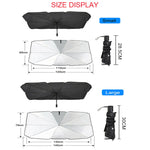 Premium Car Windshield Sun Shade Umbrella – Foldable Auto Front Window UV Reflector Blockout Shield