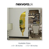 EVENTO 3D Acrylic Leaf Mirror Wall Decor