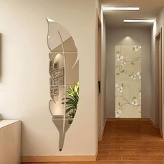 EVENTO 3D Acrylic Leaf Mirror Wall Decor