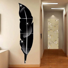 EVENTO 3D Acrylic Leaf Mirror Wall Decor