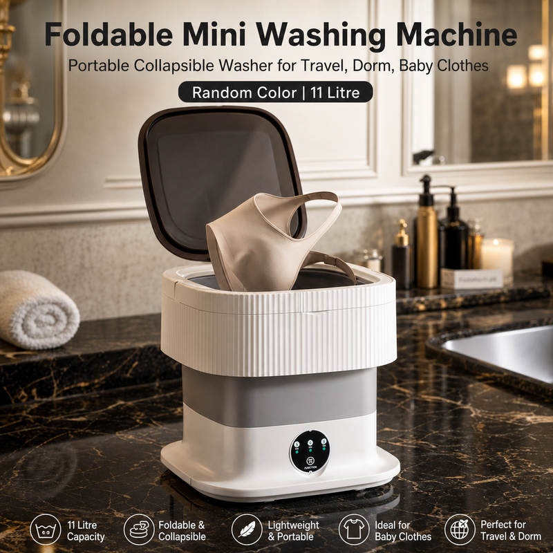 Smart Foldable Mini Washing Machine 11L – Portable Washer
