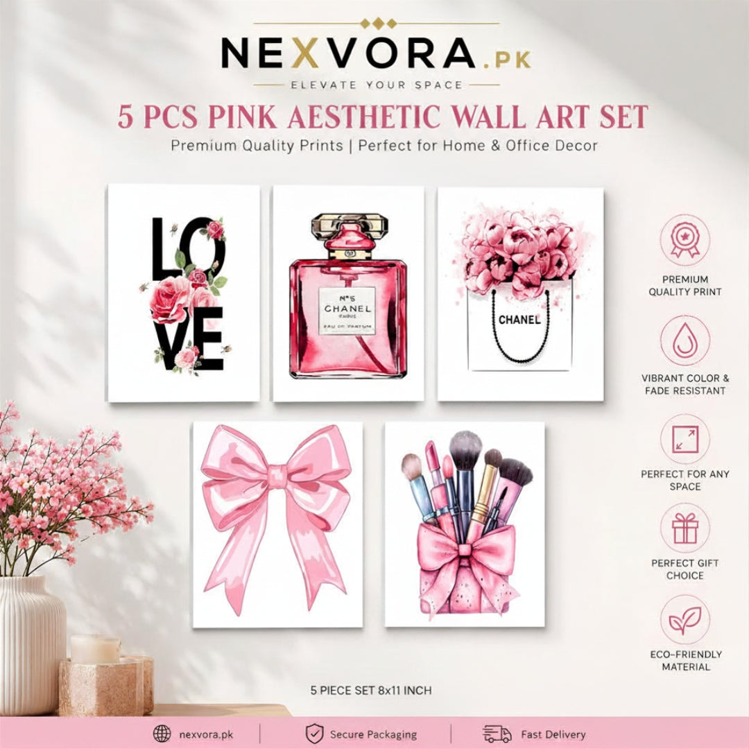 Set of 5 Premium Wall Art Photo Tiles – Modern Home Decor Sets 8x11