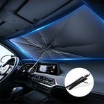 Premium Car Windshield Sun Shade Umbrella – Foldable Auto Front Window UV Reflector Blockout Shield