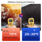 Premium Car Windshield Sun Shade Umbrella – Foldable Auto Front Window UV Reflector Blockout Shield