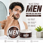 Niconi Men Enzyme De-Tan Pack For Face & Body (300g)